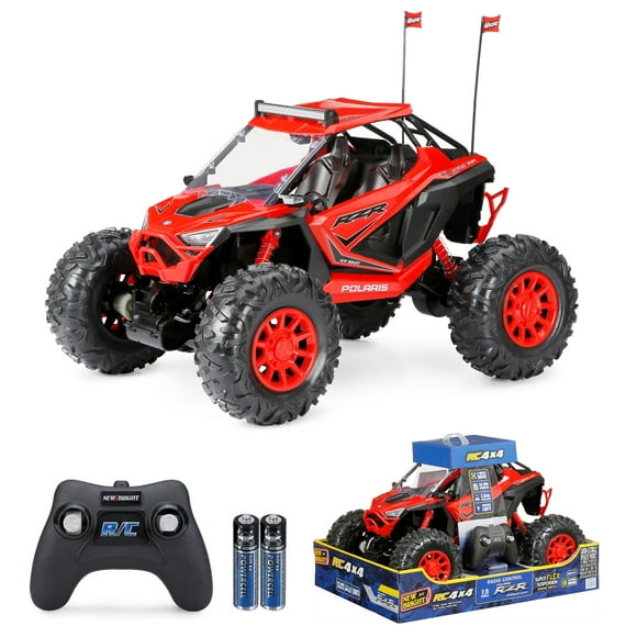 New Bright (1:5) RZR XP Pro Battery Remote Control Red Polaris ATV, 60805-2R Child Tween