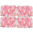 thumbnail image 7 of Miumaeov 4Pcs Artificial Flowers Wall Champagne and Pink Romantic Flower Wall for Background Decoration Silk Hydrangea Roses Hanging Wall Silk Flower Panels Wedding Photography Venue Main Road Decor, 7 of 7
