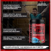 MuscleMeds Nitro Lift Pre-Workout Powder – Nitric Oxide Booster for Energy, Focus & Pumps – Sugar-Free – Blue Slush Flavor, 30 Servings