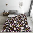 thumbnail image 5 of Fuzoiu Daisies Flowers Print Ultra-Soft Micro Fleece Blanket,All Seasons Flannel Throw, Lightweight Blanket for Bed, Sofa, Couch, Movie Night, Camping, and Travel-50"x40", 5 of 7