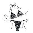 thumbnail image 2 of Tankini para mujer, bikini playero de rayas de color liso, moderno y transpirable, conjunto de dos piezas, traje de baño de dos piezas para mujer, trajes de baño tankini para mujer, traje de baño de 2, 2 of 6