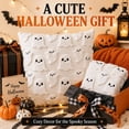 thumbnail image 6 of 2PCS Halloween Pillow Covers 18x18 inch,Cute White Ghost Decorative Soft Plush Faux Fur Wool Couch Cushions, Home Decor for Sofa, Bedroom, Living Room, 6 of 7