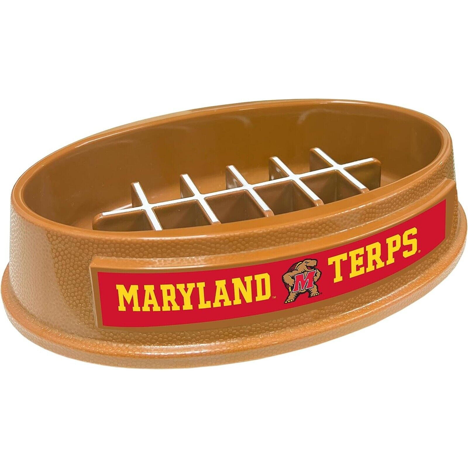 Pets First NCAA Maryland Terrapins Super-Bowl Slow Feeder Bowl for Dogs and Cats with Non-Slip Mat