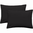 thumbnail image 1 of Chenchen Soft 100% Egyptian Cotton Zipper Pillow Case, Cozy and Lightweight Pillowcase, Set of 2, Black, Standard, 20" x 26", 1 of 1
