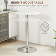 thumbnail image 4 of HOMCOM Round Bar Table, Adjustment Height Bistro Table Faux Leather Cover, 4 of 10