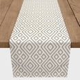 thumbnail image 3 of Creative Products Ikat Pattern Khaki 16x90 Poly Twill Table Runner, 3 of 3