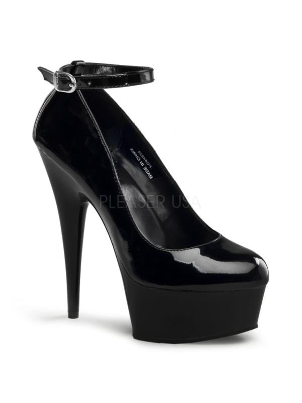 DEL686/B/M Pleaser Platforms (Exotic Dancing) 6"-6 1/2" Heel Shoes BLACK Size: 7 DEL686/B/M Pleaser Platforms (Exotic Dancing) 6"-6 1/2" Heel Shoes BLACK Size: 7