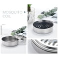thumbnail image 4 of Round Mosquito Coil Holder Stainless Steel Mosquito Coil Disk Portable Mosquito Coil Tray with Hollow Cover, 4 of 8