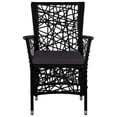 thumbnail image 4 of vidaXL 3 Piece Patio Dining Set Black, 4 of 12