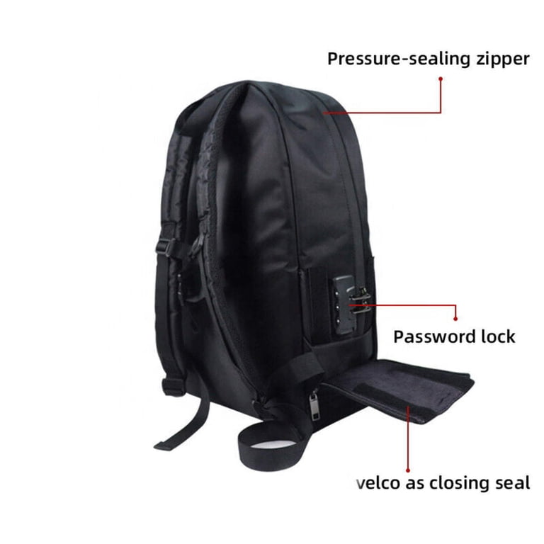 Discreet Smoker Odor Proof Backpack with Lock, Waterproof 19
