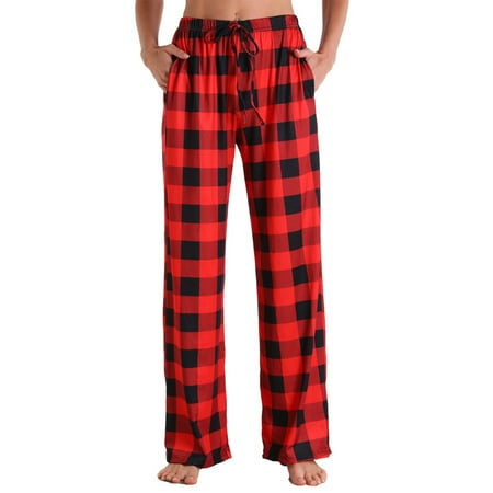 

Men’s Buffalo Plaid Pajama Pants With Pockets Great Fit Men’s Plaid Microfleece Pajama Pants With Pockets XL 3025