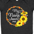 thumbnail image 4 of Inktastic My Nana Loves Me with Sunflower Wreath Boys or Girls Baby Bodysuit, 4 of 5