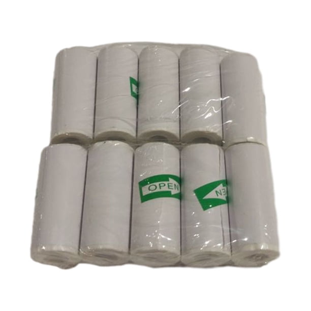 Paquete de 10 rollos de papel térmico Cateissary para Caja registradora Accesorios para impresoras de recibos Type4 NO4