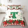 thumbnail image 2 of Homewish Heart Monogrammed T 7-Piece King Bedding Set Kawaii Bowtie Ultra Soft Reversible Decor For Teens, 2 of 8