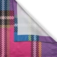 thumbnail image 3 of Ambesonne Plaid Kitchen Curtains, Modern Scottish Tartan Fun, 55"x36", Dark Grey Hot Pink and Blue, 3 of 3