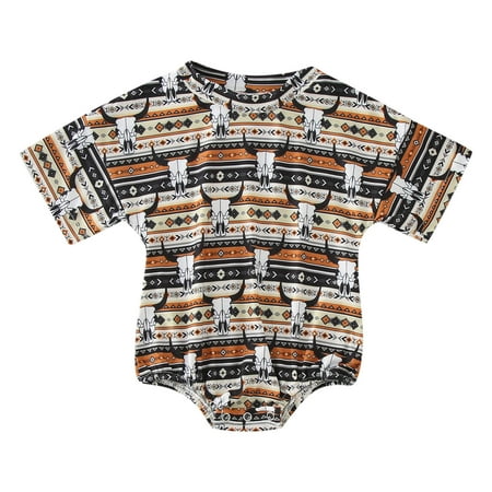 

Toddler Baby Girls Climbing Clothes Short Sleeve Cartoon Cow Prints Romper Bodysuits Clothes For 0-3 Months