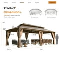 thumbnail image 2 of Hommow 12'x24' Hardtop Gazebo Aluminum Frame Gazebo with Galvanized Steel Double Roof, 2 of 9
