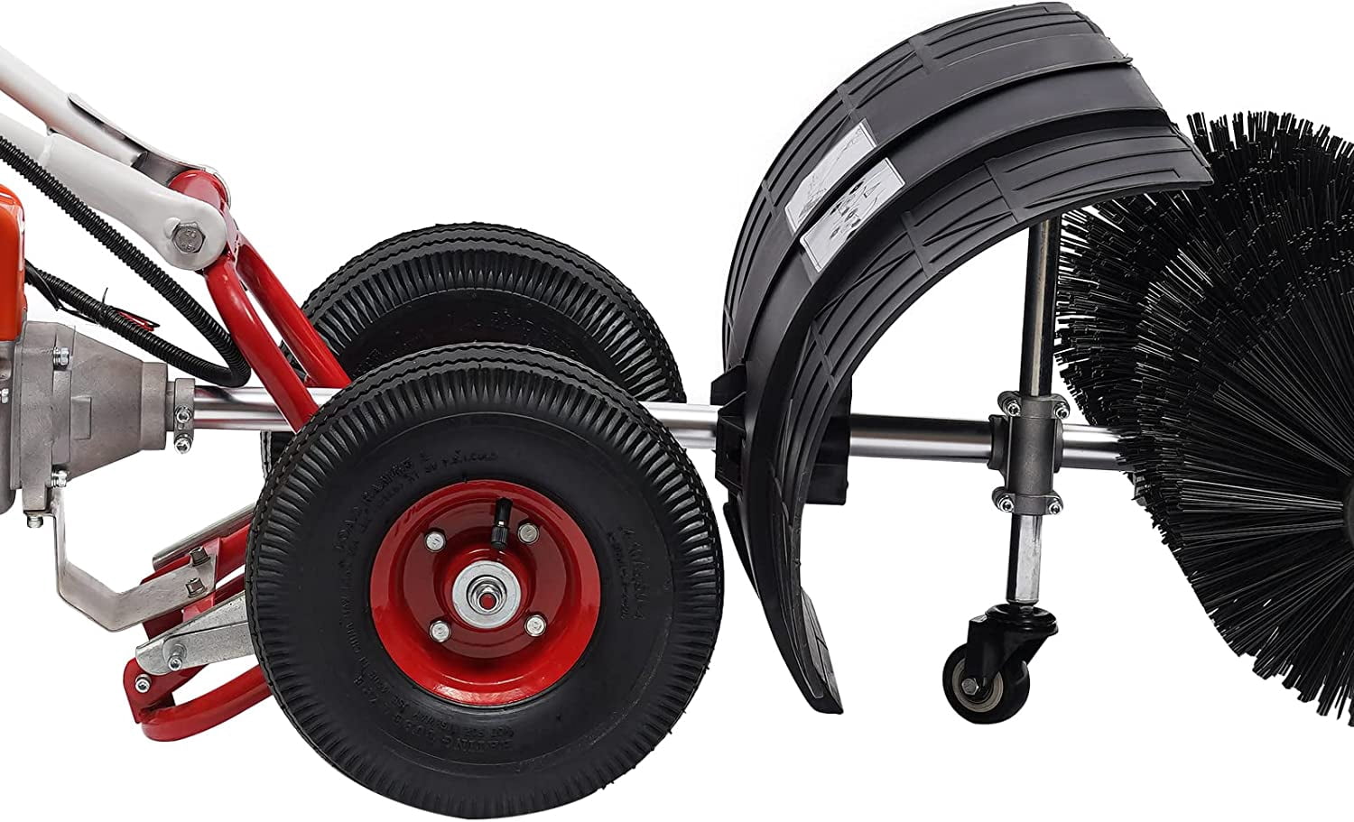 Miumaeov 2 Stroke 52cc Gas Power Sweeper Handheld Snow Sweeping Broom Driveway Turf