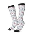 thumbnail image 2 of Fotbe Lilies Flowers print Women's Men's Novelty Crew Socks Cotton Socks Knee High Socks for Walking,Running,Nurses,Pregnancy, 2 of 8