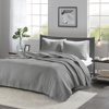 Home Essence Mitchell Reversible Coverlet Set, Twin/Twin XL, Grey