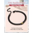 thumbnail image 5 of FOCALOOK August Birthstone Anklet for Women Cuban Link Ankle Bracelet Black Dainty Foot Chain Simulated Peridot Gemstone Jewelry Birthday Gifts, 5 of 12