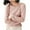 Pink, variant on Womens Tops 2026 Plus Size Fashion Shirts Solid Color Knitwear Long Sleeved Blouses Round-Neck Fashionable Casual