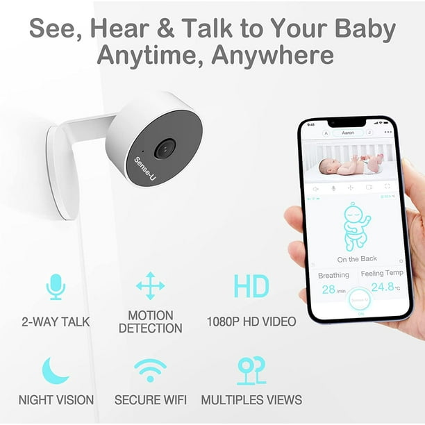 Barbala Baby Monitor 4,3 Moniteur vidéo pour bébé avec caméra