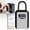 Grey, variant on Key Lock Box, Waterproof 4 Digit Combination Lockbox for House Keys, Resettable Code Key Storage Box with Removable Shackle for Outdoor Home, Office, Garage, Black