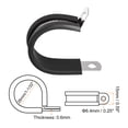 thumbnail image 2 of 20 Uds 1-1/32 Pulgadas(26 mm) Cable Abrazadera 304 Acero Inoxidable Caucho Acolchado Aislado Abrazadera R Forma Metal Abrazadera para Tubo Tubería Alambre, 2 of 4