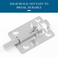 thumbnail image 4 of HSHDLDF 4PCS 3" Barrel Bolt Latch Door Security Slide Latch Lock Stainless Steel Barrel Bolt Slide Lock Latch Hardware for Door Brushed Finish Sliding Lock with 24 Screws, 4 of 7