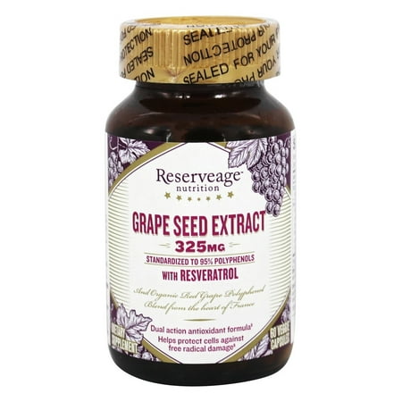 Best Reserveage Nutrition - Grape Seed Extract with Resveratrol 325 mg. - 60 Vegetarian Capsules deal Best Reserveage Nutrition - Grape Seed Extract with Resveratrol 325 mg. - 60 Vegetarian Capsules deal