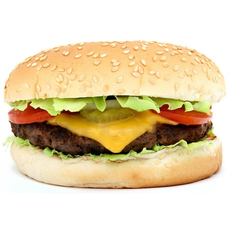 - LAMINATED POSTER Big Bun Bread Calories Appetite Beef Burger Poster Print 24 x 36