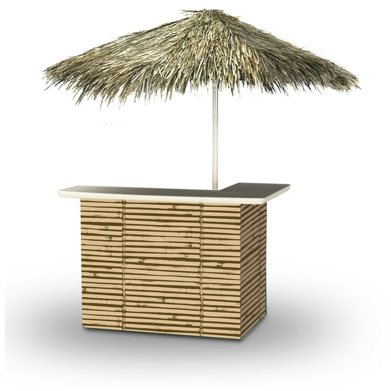 Best of Times 2001W2302P Luau Tiki Palapa Portable Bar & 6 ft