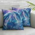 thumbnail image 3 of GOSMITH Dolphin Throw Pillow Cover, Underwater World Pillow Cover for Bed Sofa, Cute Marine Life Decorative Pillow Cover, Blue Wave Decor Cushion Cover Ocean Theme Bedroom Decor, 3 of 5