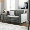 DHP Bryanna Loveseat 2 Seater Sofa , Gray Velvet - Walmart.com