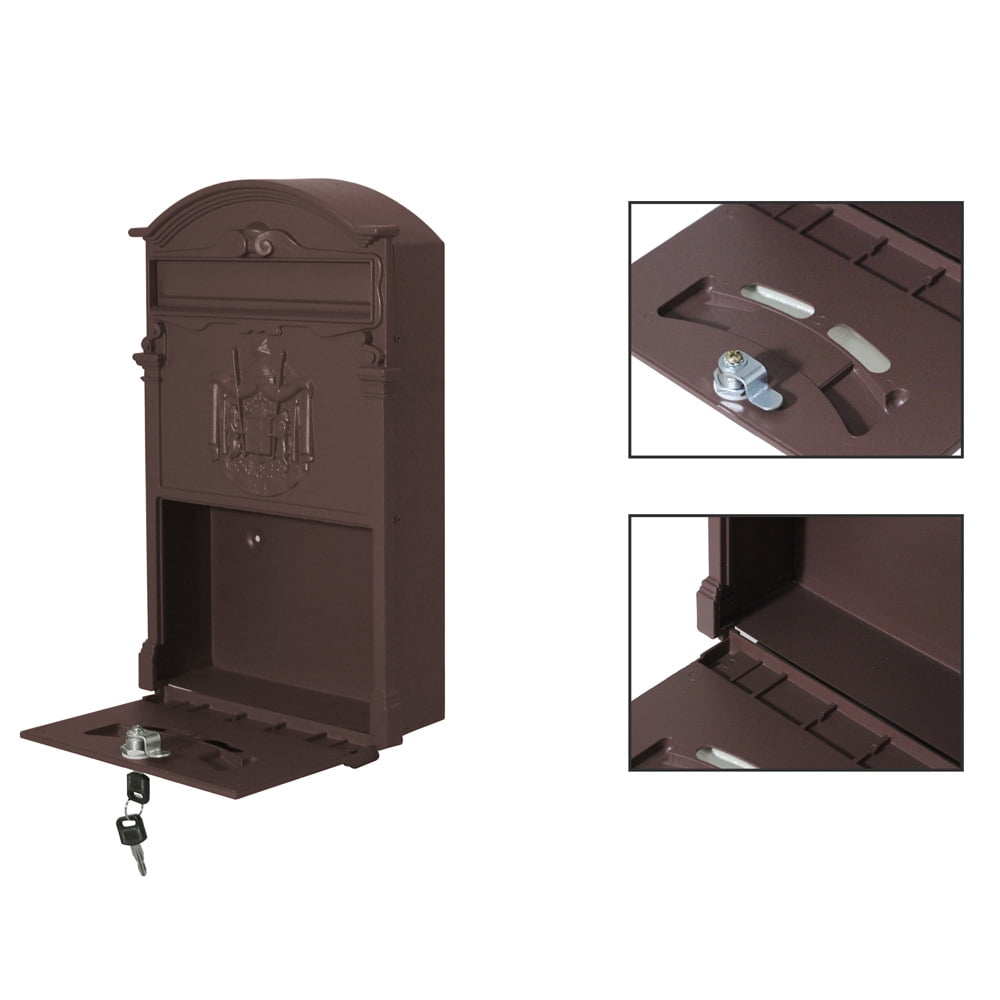 Zimtown Vintage Retro Cast Iron Wall Mount Mailbox Mail Letter Box W Lock & Keys US... by