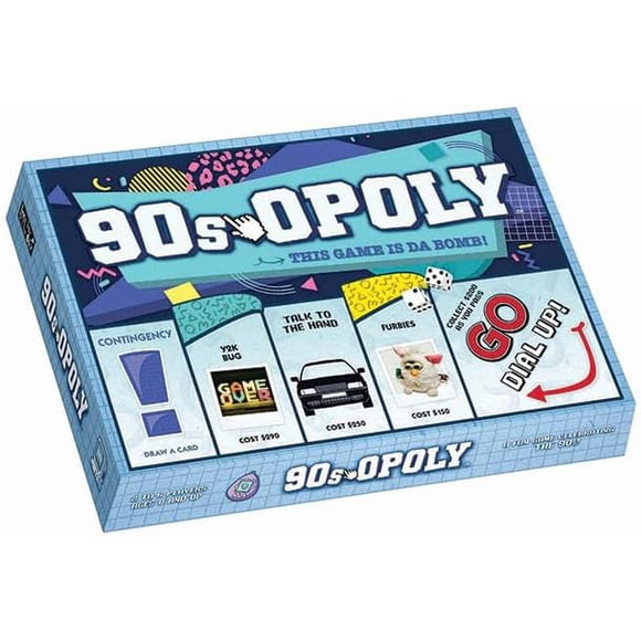 90s-Opoly Board Game - A Fun Property Trading Game - for 2 to 6 Players Ages 8 and up