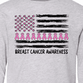 thumbnail image 4 of Inktastic Breast Cancer Awareness Pink Ribbons and Flag Long Sleeve Youth T-Shirt, 4 of 5