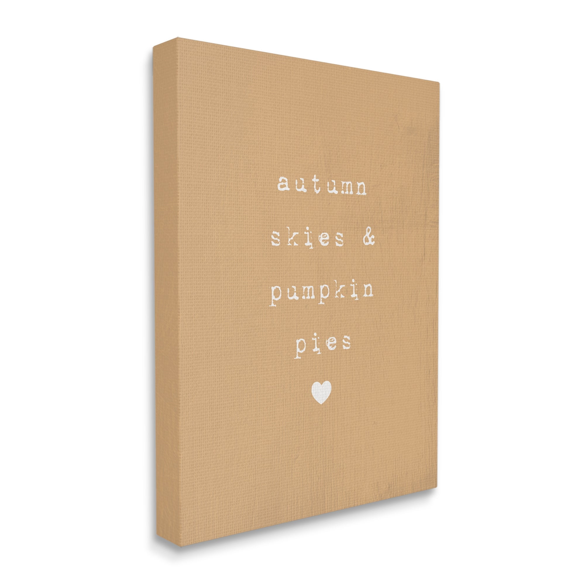 Stupell Industries Autumn Skies Pumpkin Pies Phrase Over Orange Graphic Art Gallery-Wrapped Canvas Print Wall Art, 30x40, by Daphne Polselli