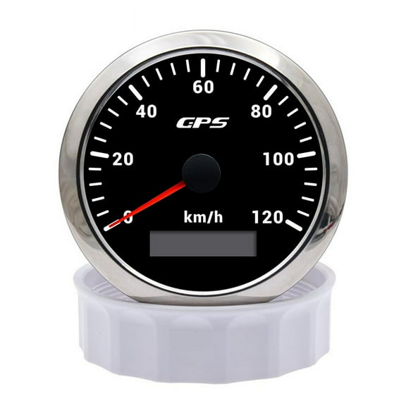 Geloo GPS Speedometer Gauge 120KM/H Digital Odometer Waterproof  for Car Truck Marine Boat Yacht Motorcycle 85mm 12V 24V