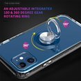 thumbnail image 4 of Compatible with iPhone 12 Case iPhone 12 Pro Case with Built-in Screen Protector Full Body Rugged Case Shockproof Clear with Ring Holder Soft TPU Bumper Protective Phone Case, Black, 4 of 7