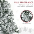 thumbnail image 5 of 6ft Artificial Christmas Tree, 638 Branch Tips, 220 Warm Lights and Metal Stand, 38.5" Wide Realistic Snow Flocked Pine Christmas Tree with Lights, 5 of 7