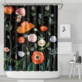 thumbnail image 2 of Boho Mushroom & Botanical Mushroom Shower Curtain - Cottagecore Fungi Design 72x84 Inch Waterproof Fade-Resistant Bath Curtain with 12 Hooks, 2 of 4