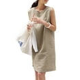 thumbnail image 5 of ZANZEA Ladies Fashion Sundress Sleeveless Cotton Linen Vintage Casual Dress, 5 of 5