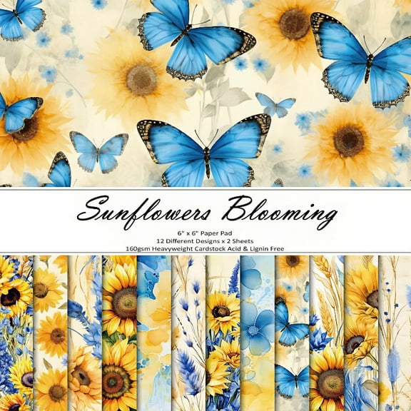 6 x 6 Inch Scrapbook Paper Supplies for Photo Album Bullet Journal Planner, 24 Sheets Decorative Vintage Craft Paper Decoupage