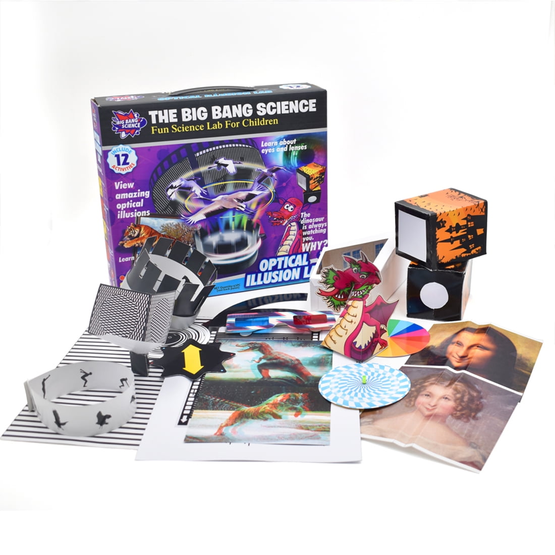 26Pcs Optical Illusion Experiment Physics Educational Toys Kit