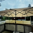 thumbnail image 4 of Spaco 13 Feet Large Patio Umbrella for Outdoor, Outdoor Double-Sided Table Market Umbrella with Crank Handle, Coffee, 4 of 13