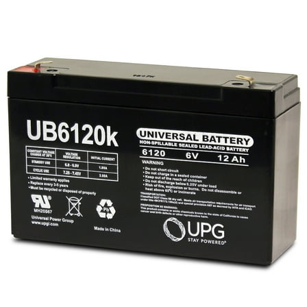 Leoch DJW6-10 T2 6V 12Ah UPS Battery - This Is an AJC Brand Replacement