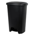 thumbnail image 5 of Uanit 10l Foot Pedal Gallon Trash Can Plastic Stepped Kitchen Trash Can Black Compost Bathroom Trash Can Trash Can Kitchen Trash Can (2 PCS), 5 of 8