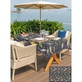 thumbnail image 4 of Outdoor Tablecloth with Umbrella Hole and Zipper, Grey Dinosaur Rectangle Table Cloth 60x120 Inch Waterproof Tablecloth, Vintage Letters Farm Animals Picnic Table Cover for Patio Camping, 4 of 7